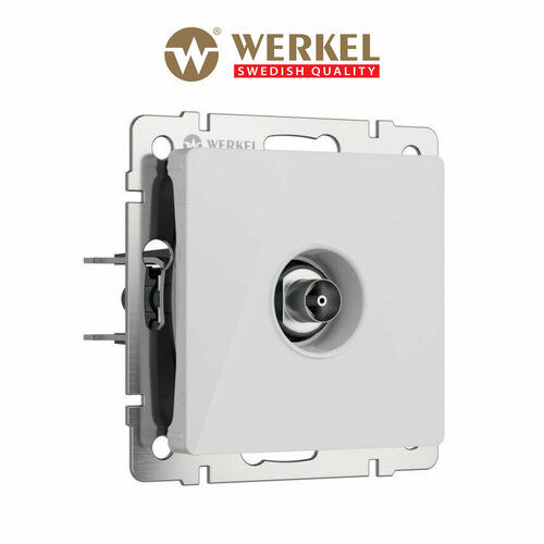 ТВ-розетка оконечная Werkel W1183041 белый акрил IP20