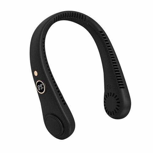 Портативный беспроводной вентилятор USB на шею подвесной шейный вентилятор Technotide черный 1000₽