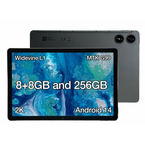 Планшет 11 AGM Pad P2 (Helio G99) 8/256 ГБ LTE (Wi-Fi + Cellular), серый 11 планшет huawei matepad pro 11 lte 2022 8 256 гб wi fi cellular harmonyos черный