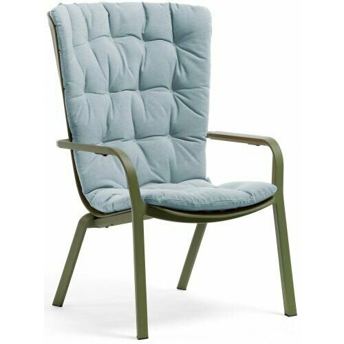 Лаунж-кресло пластиковое с подушкой Nardi Folio агава 003/4030016/3630001161 голубой