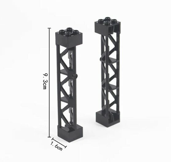 фото Стойка опора 95347 Support 2 x 2 x 10 Girder Triangular Vertical, 10 штук, Серая
