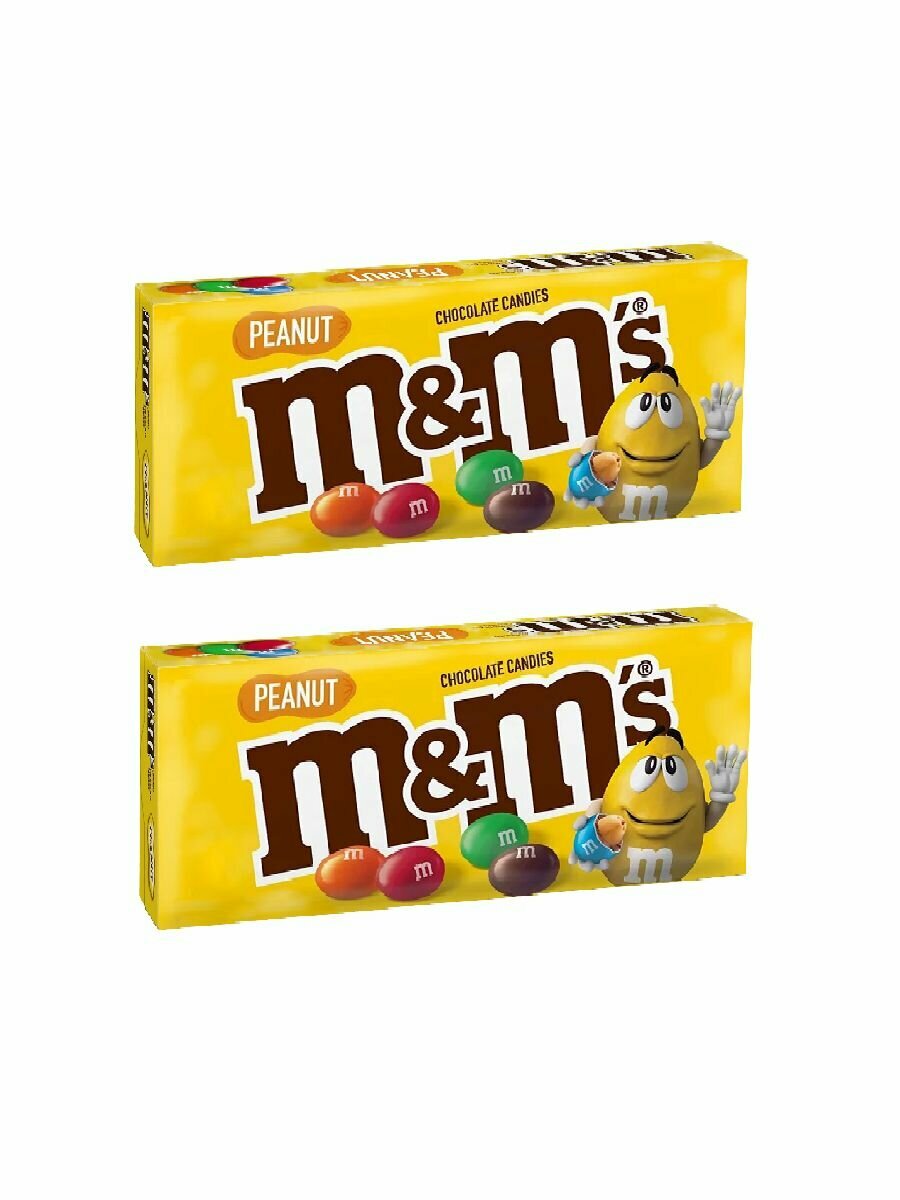 Драже M&M's peanut с арахисом, 87.9 г х 2 шт