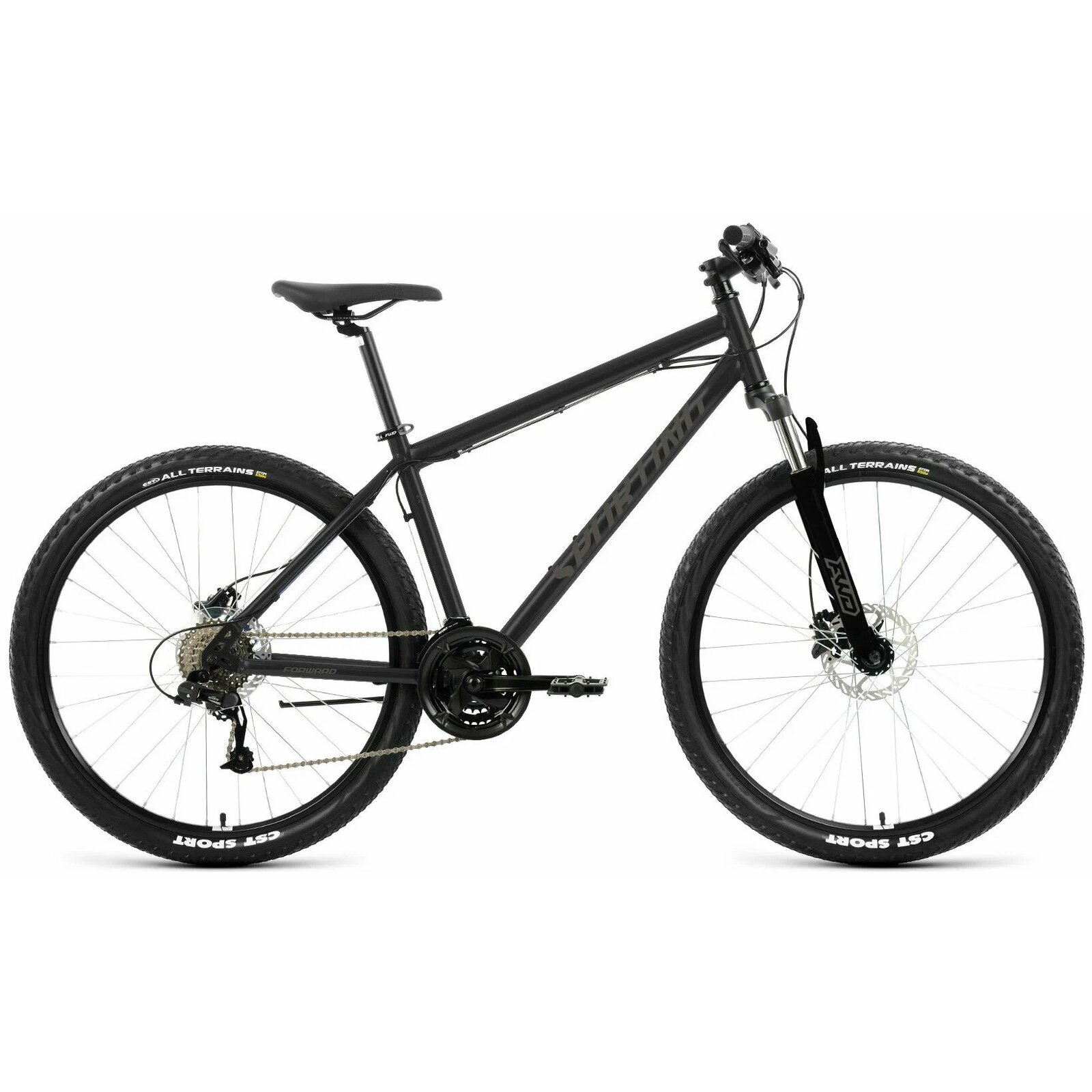 Велосипед Forward Sporting 27,5 3.2 HD (2023) 17 черный/темный/серый (требует финальной сборки)