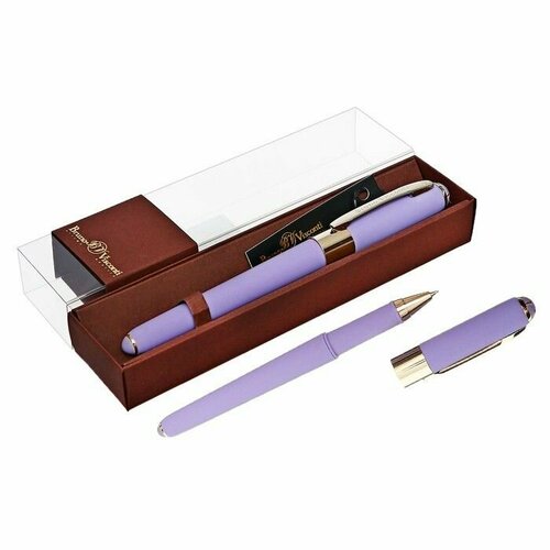 Ручка шариковая 05 мм BrunoVisconti MONACO стержень синий корпус Soft Touch лавандовый в футляре 802₽