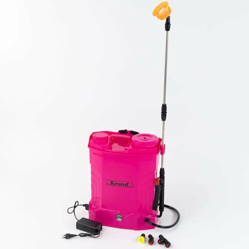 Опрыскиватель аккумуляторный KF-10C-3 Krotof на 10 литров 4 форсунки розовый кротоф 4292₽