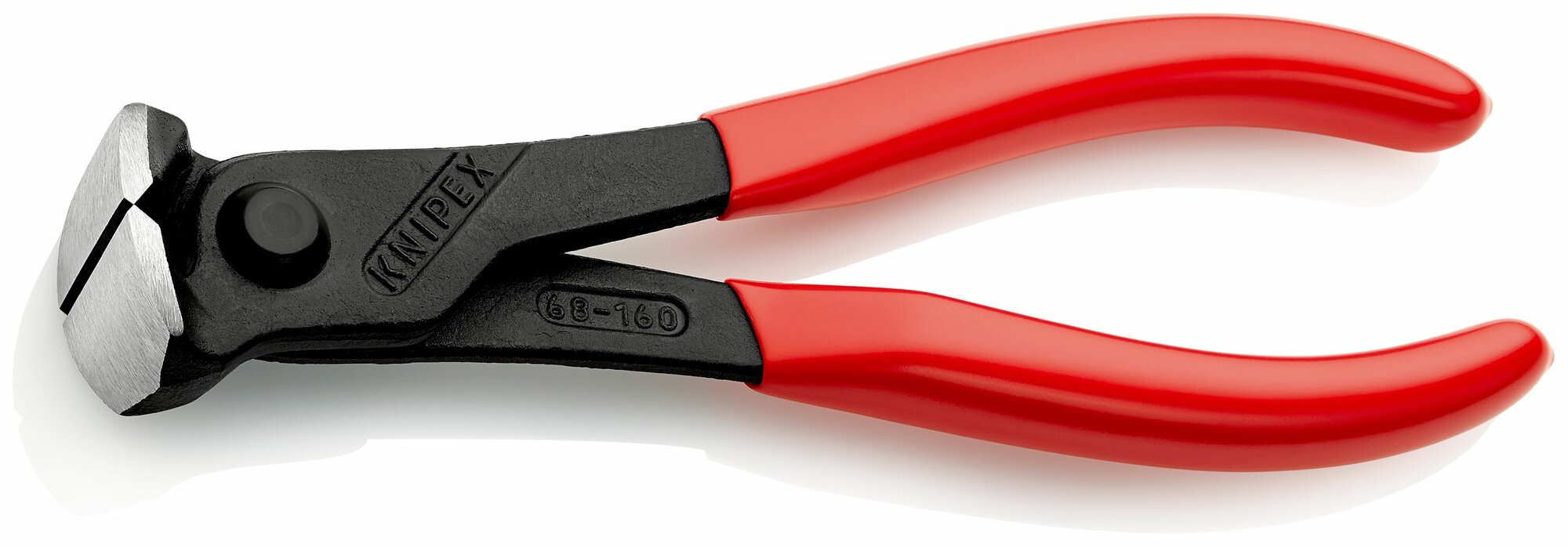 Кусачки KNIPEX торцевые, 160 мм, фосфатированные, обливные ручки KN-6801160