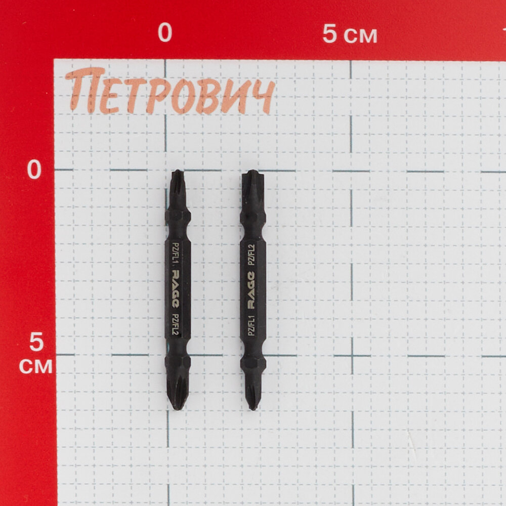 Набор бит магнитных Rage PZ/FL1 и PZ/FL2x65 мм, 2 шт. - фото №15