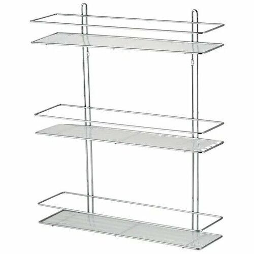 Полка для ванной комнаты Swensa SWR-023 трёхъярусная прямая металл 4845₽