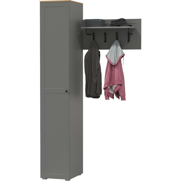 фото Прихожая Моби Остин 13, цвет серый графит/дуб крафт золотой (1028019)