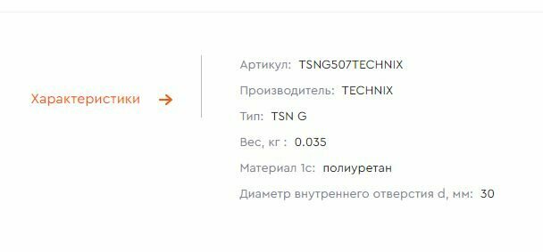 Уплотнение TSNG507 TECHNIX (4 полукольца) — фото 1