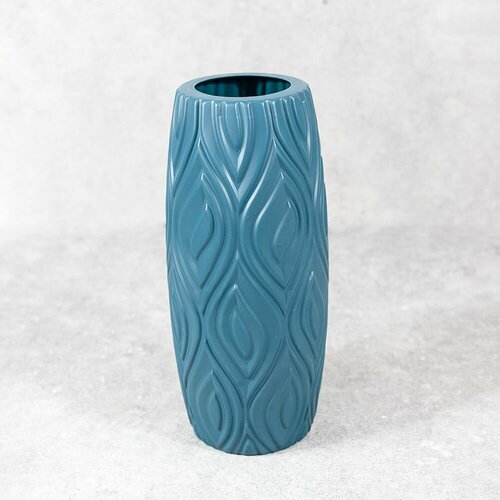 Ваза для цветов 23x10см пластик синяя 449₽