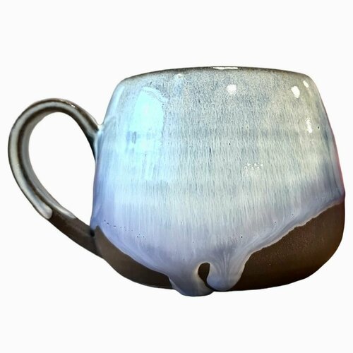 Кружка ручной работы Лава серо-голубая керамика 350 мл 3393₽