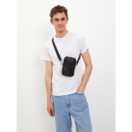 Сумка кросс-боди , фактура гладкая, черный