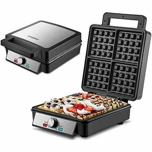 XXL 4 вафельницы Вафельница мощностью 1200 Вт Панини-гриль Вафельный тостер Электрический гриль Вафельница XXL 1436900₽