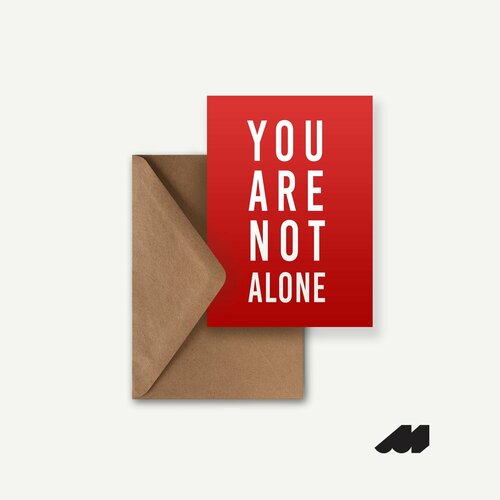 Открытка meswero / lys / you are not alone белый, красный