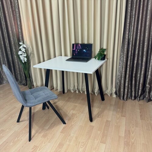 Изображение товара Письменный стол лофт Ник 90*70 см. Столешница 22 мм Чёрные ножки. Компьютерный Офисный Рабочий