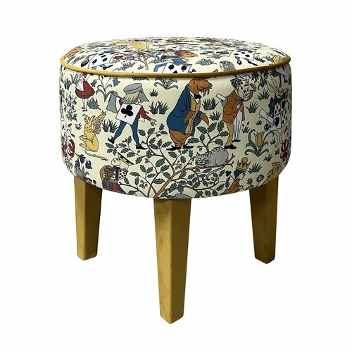 Пуф круглый в прихожую BARBI велюр