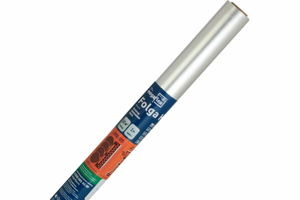 Megaflex Фольга для бани сауны НГ 1мх10м (10 м2) FOING.100.10