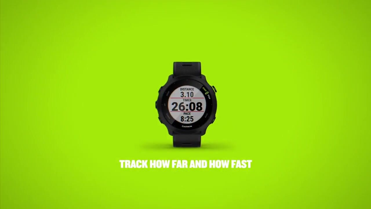 Умные часы Garmin Forerunner 55 42 мм, черный (Европейская версия, меню на Русском языке) — фото 1