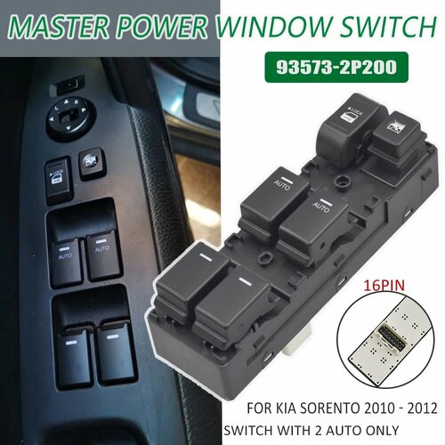 Автомобильные аксессуары для KIA Sorento 2010-2012 SWITCH WITH 2, только автомобильный главный переключатель со стороны водителя 93570-2P200