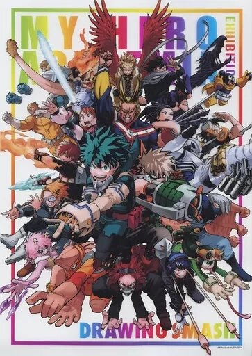 Постер пластиковый. Poster A3 Clear Poster Hiroaka Exhibition KV Ver. Exhibition key visual "MY HERO ACADEMIA Exhibition DRAWING SMASH" by Shueisha Products