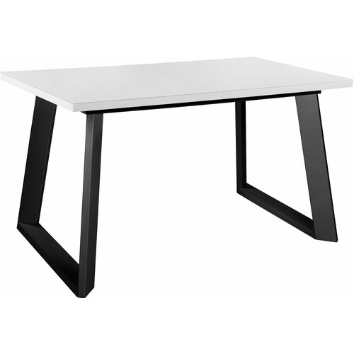 Стол кухонный раздвижной стеклянный Райт Лофт 140180х85 Белый Черный 33588₽