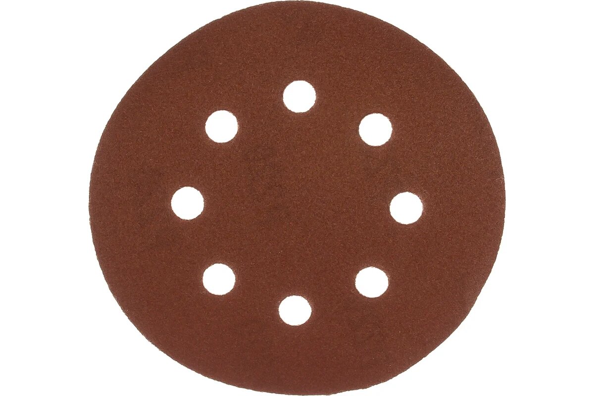 Круг абразивный на ворсовой подложке под липучку (5 шт 125 мм P220 8 отв) MATRIX 73809