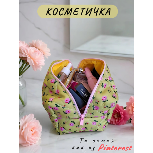 Косметичка Vembir, 12х10х17 см, , розовый, белый
