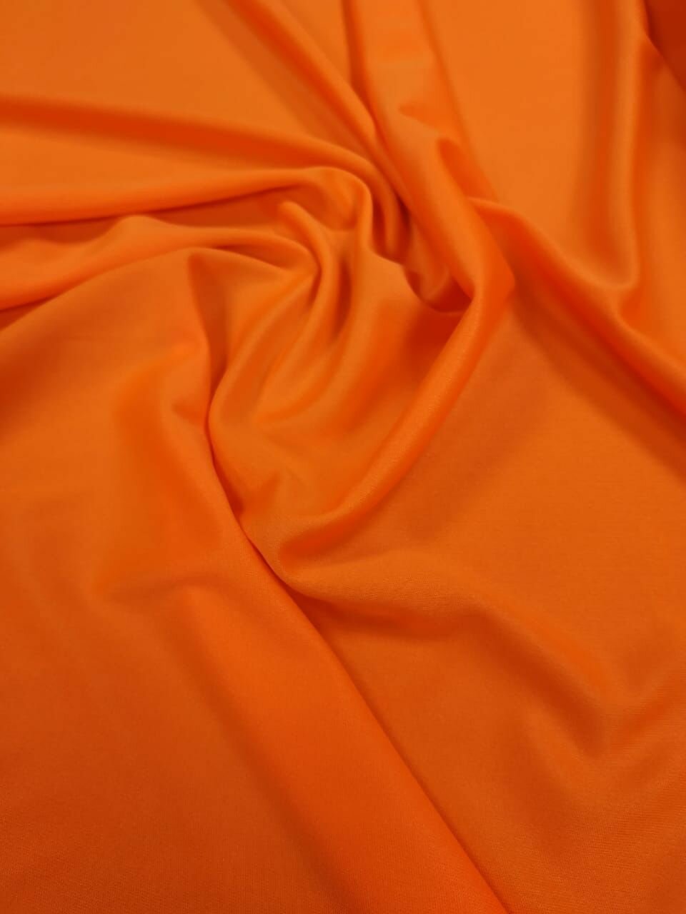 Ткань трикотаж Масло оранжевый  матовый однотонный отрез 2м ширина 150см.