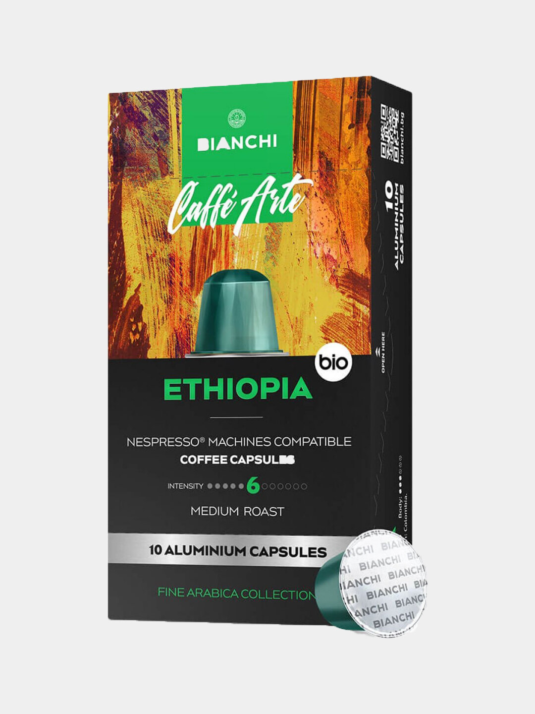 Кофе капсульный "Bianchi Caffe Arte Ethiopia" ,100% арабика, 10 капсул