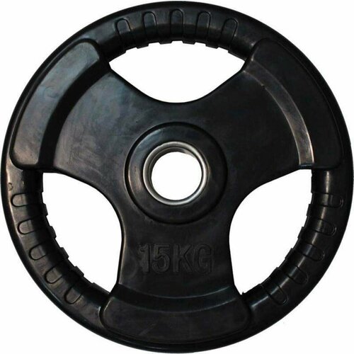 Диски для штанги Profi-Fit 15 кг 50 мм обрезиненный с хватами
