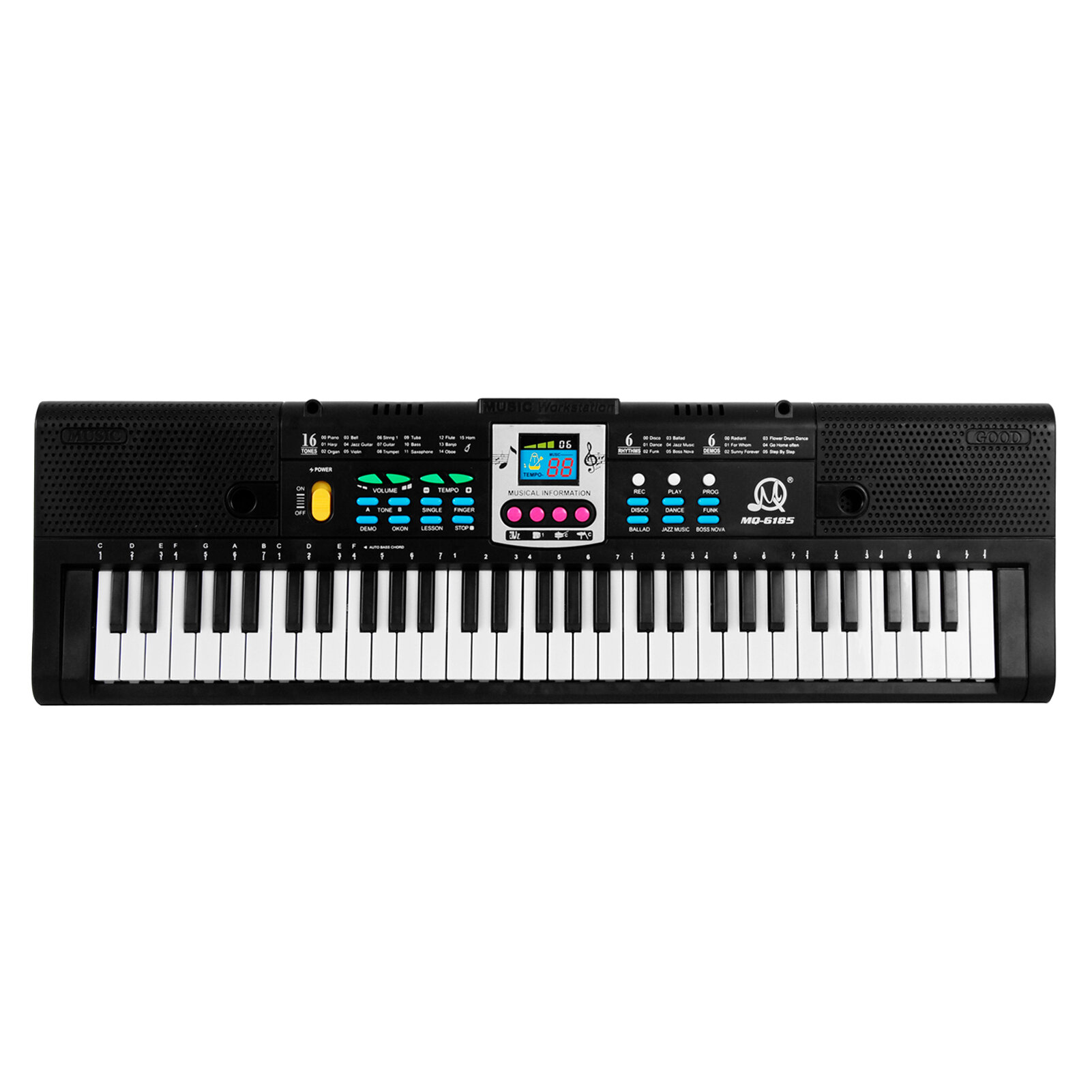 61 Keys Digital Music Электронная клавиатура Многофункциональная электрическая пианино для студента фортепиано с микрофонами музыкального инструмента