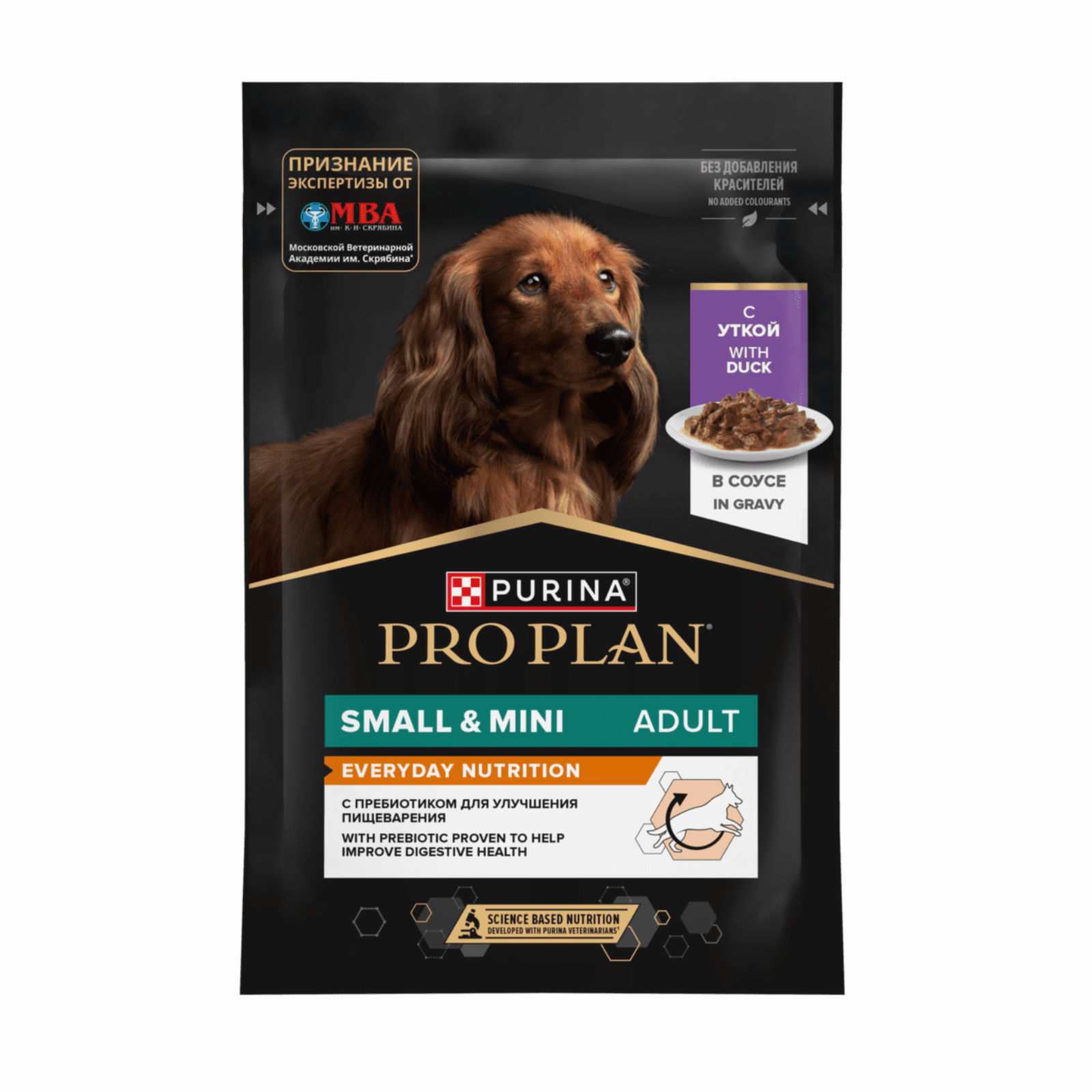 Паучи PRO PLAN® для взрослых собак мелких и карликовых пород, с уткой в соусе, EVERYDAY NUTRITION