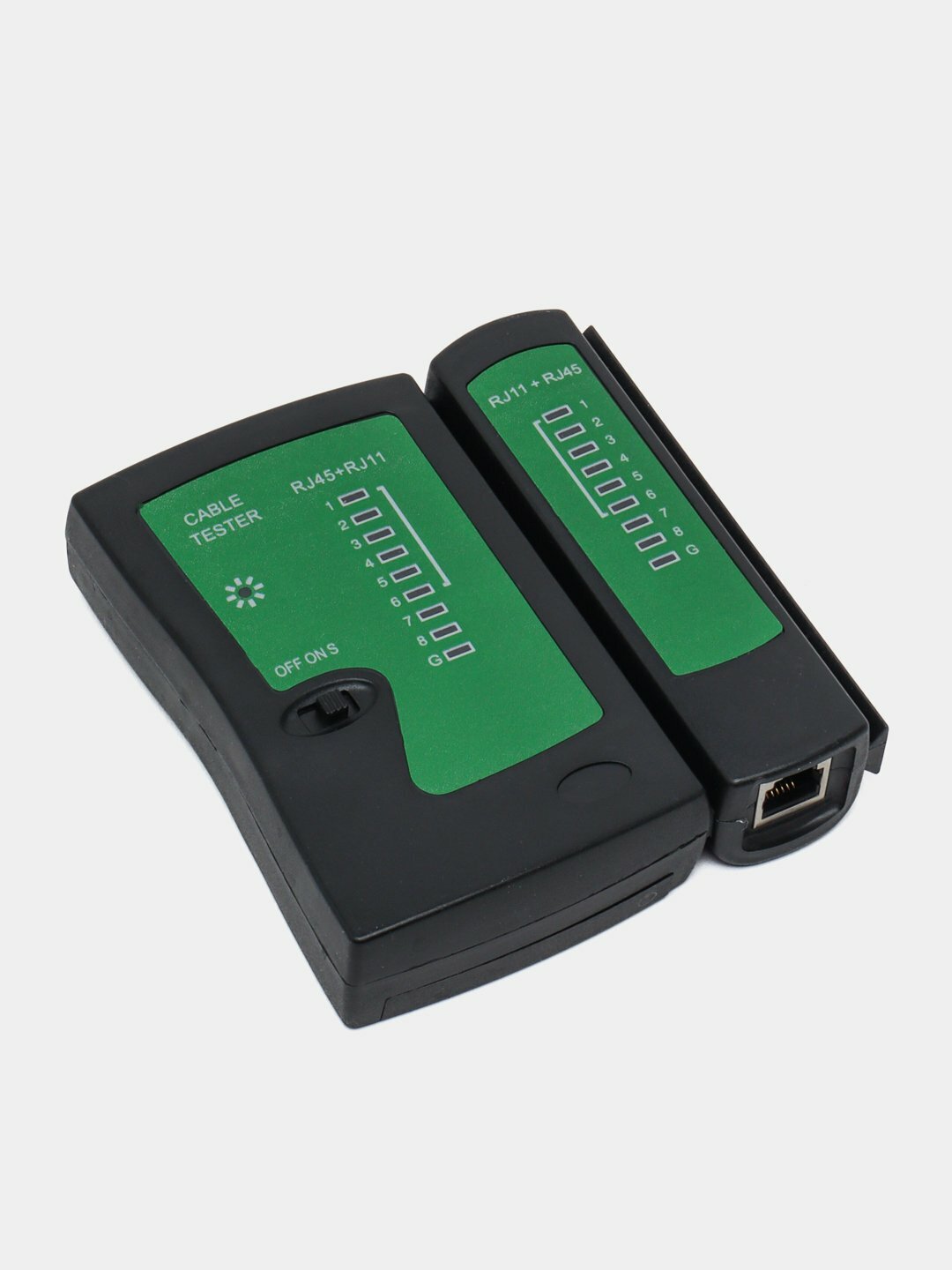 Тестер сетевой NS-468, для кабеля RJ-45, RJ-11, RJ-12, черный — фото 1