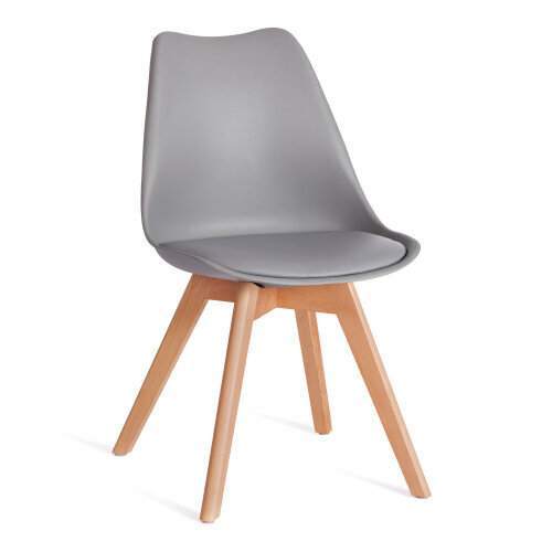 Комплект стульев Tetchair TULIP 2 шт. дерево, пластик, экокожа / серый