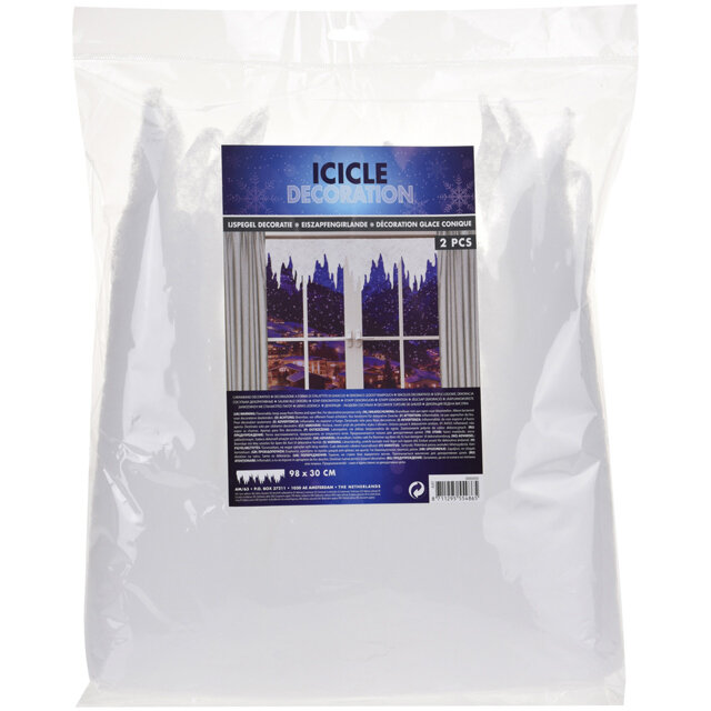 Гирлянда - растяжка Морозные сосульки 98*30 см 2 шт
