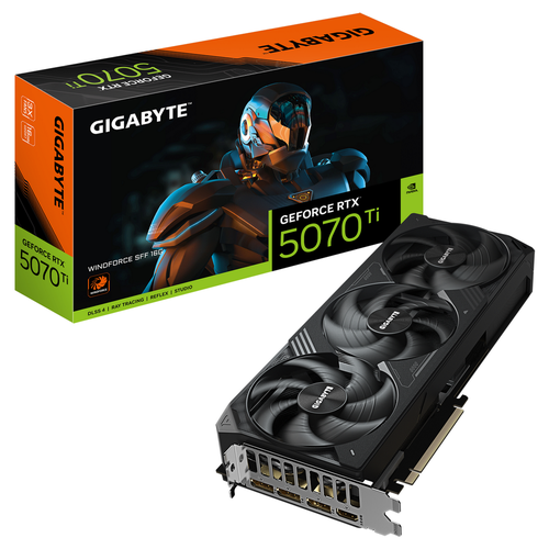 Видеокарта Gigabyte RTX5070Ti WINDFORCE OC SFF 16GB GDDR7 256bit 3xDP HDMI 3FAN RTL
