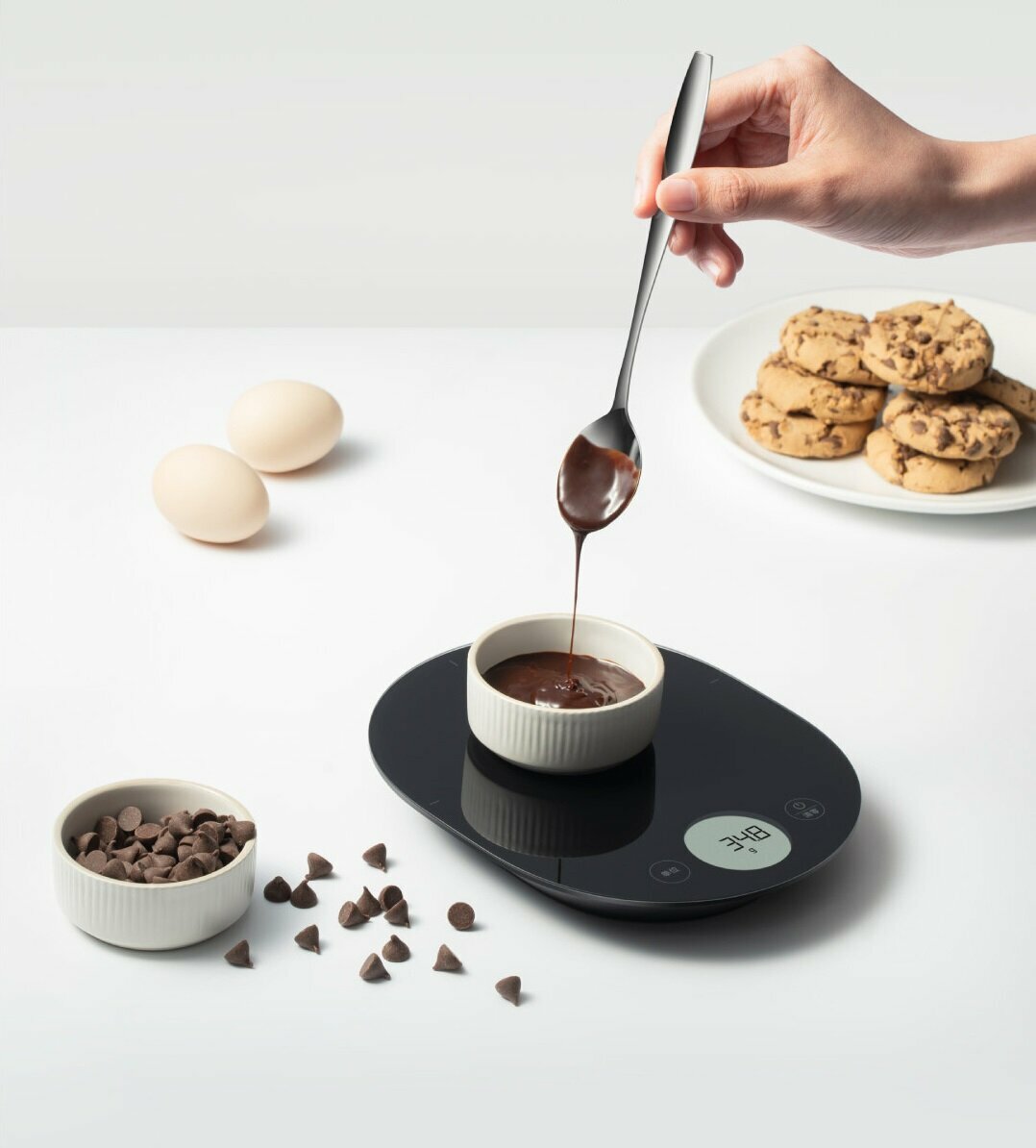 Картинки Xiaomi Кухонные весы Mijia X137 черные, электронные, 3 кг макс. вес, стеклянная платформа, точность 0.1 г. CN