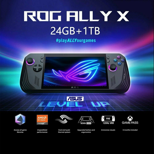Портативное игровое устройство ASUS ROG Ally X2024 RC72LA Z1 Extreme Processor 24 ГБ1 ТБ 108891₽