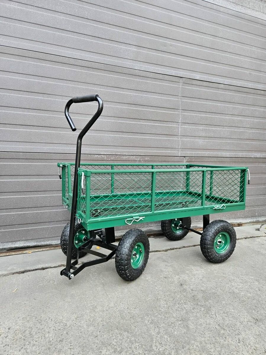 Тележка садовая бортовая 4-х колесная NORD GARDEN CART 115L