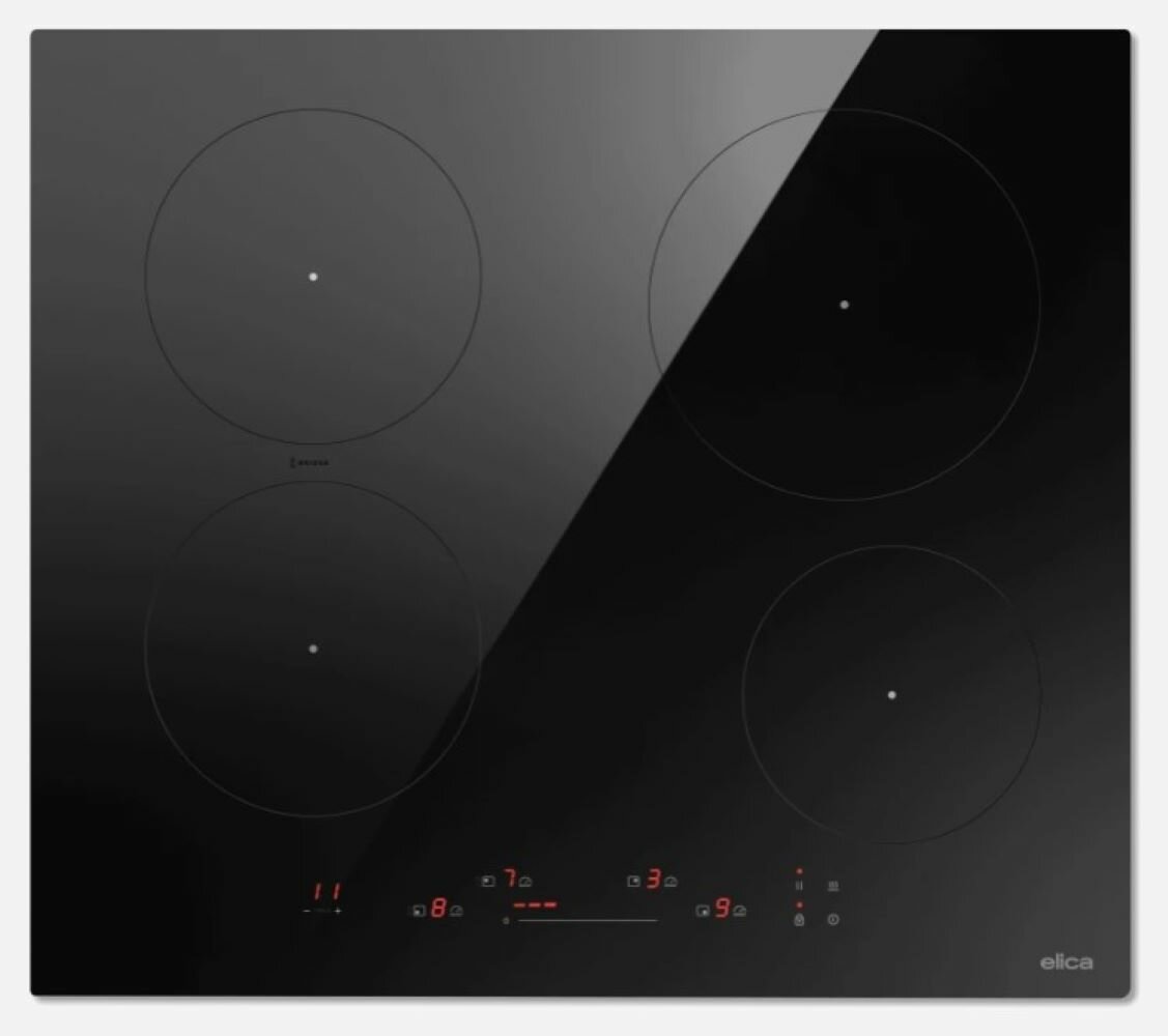 Индукционная варочная поверхность ELICA Primis 604 Plus BL  4 конфорки  черная