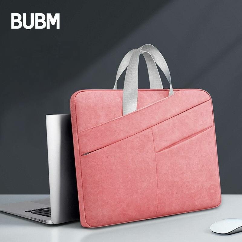 Портфель-сумка BUBM для ноутбука 14 дюймов, водонепроницаемая, Розовый дизайн