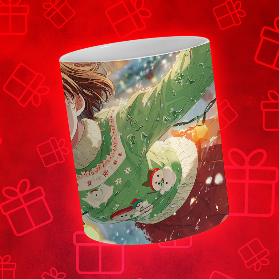 Кружка Аниме, керамическая, яркий принт, для поклонников аниме — фото 1