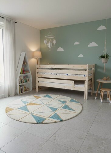 Изображение товара Кровать выкатная, кровать выдвижная из дерева "Экосон Дети 2 в 1" верх 150х80 / низ 140х80