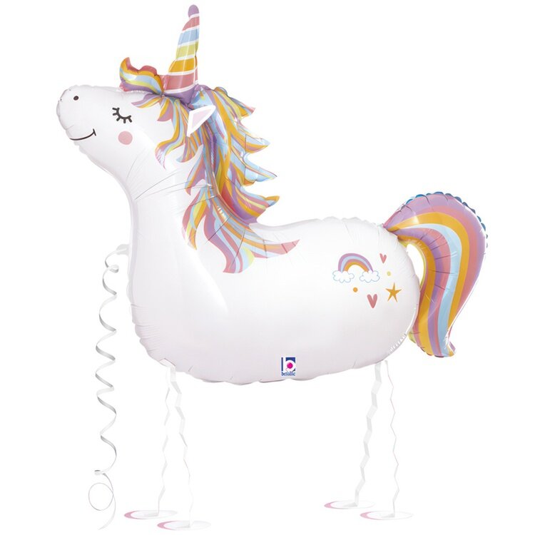 Воздушный шарик Betallic ходячий, единорог, фольгированный