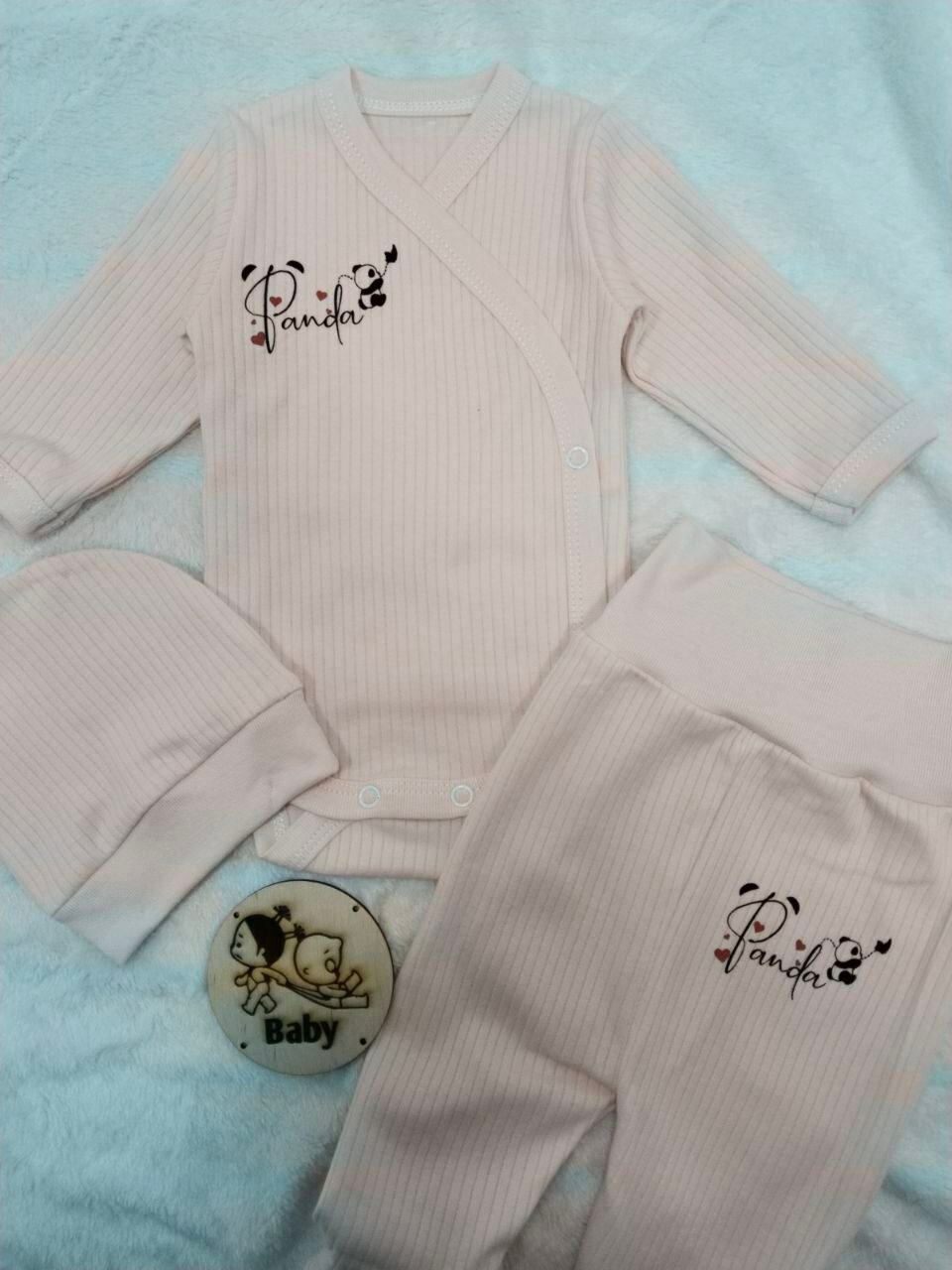 Комплект одежды TAKRO 1, размер 1-2 мес, розовая пудра — фото 1