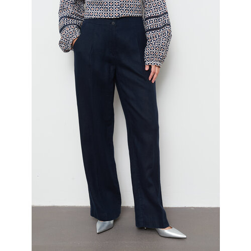 брюки палаццо gerry weber размер 42 ger синий Брюки классические палаццо Gerry Weber, размер 42 GER, синий