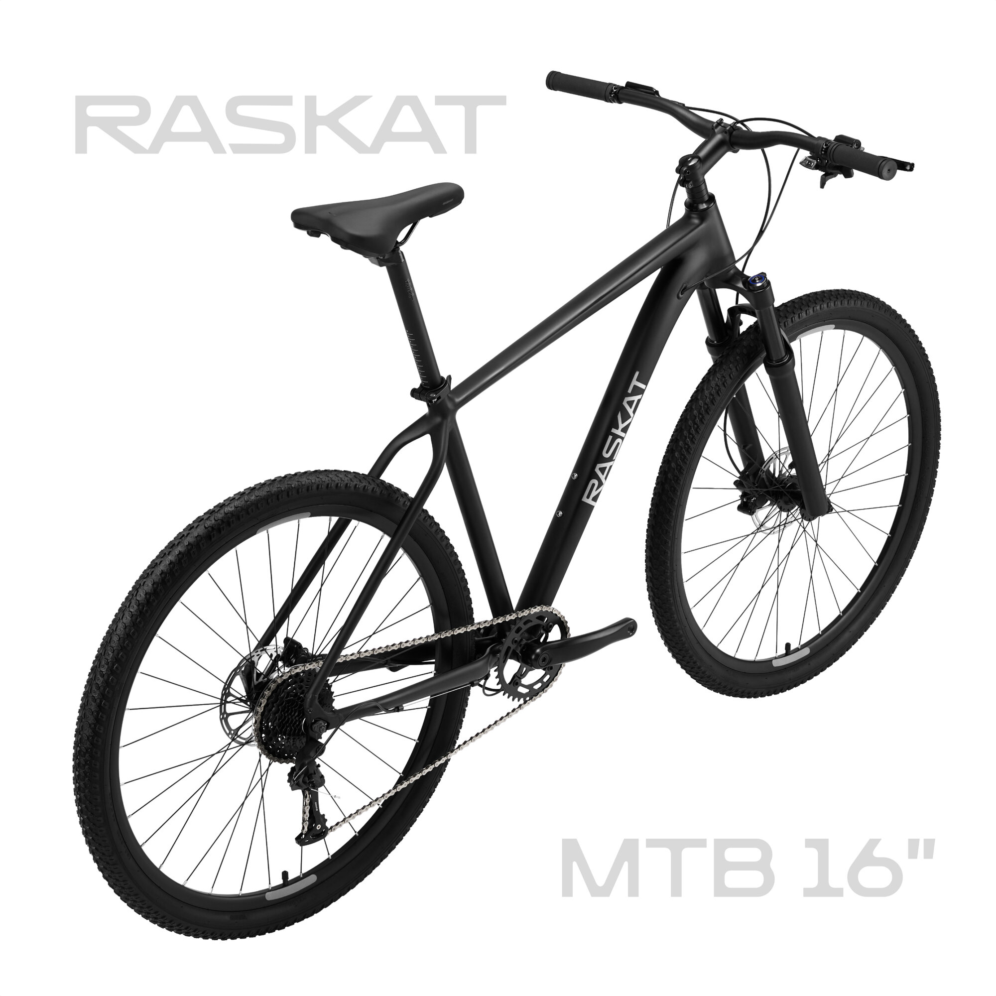 Велосипед RASKAT 16'' AL16-GDB-271, алюминий, черный