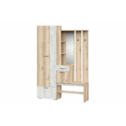 Набор мебели для прихожей Hoff Фаворит 142х2056х352 цвет дуб делано цемент светлый 9999₽
