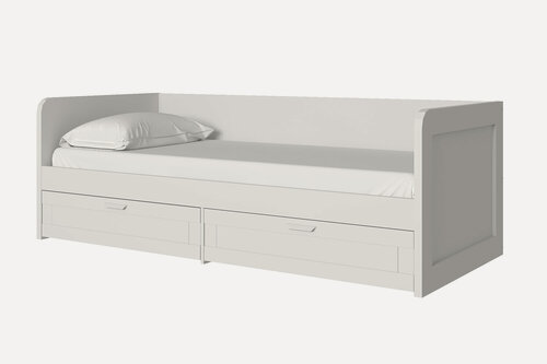 Изображение товара Кровать односпальная Hoff Скаген 90х200 см, с основанием, без подъёмного механизма, цвет белый